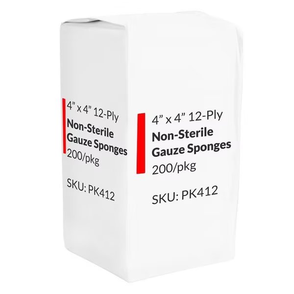 Gauze Sponges, 4x4, Non-Sterile, 200 Per Pack, Oasis, Mfr#: PK412